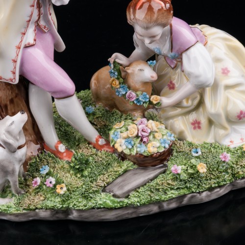 Пара с собачкой и овечкой, Unterweissbach, Германия, 1960 гг