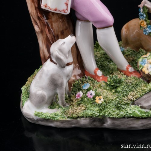 Пара с собачкой и овечкой, Unterweissbach, Германия, 1960 гг