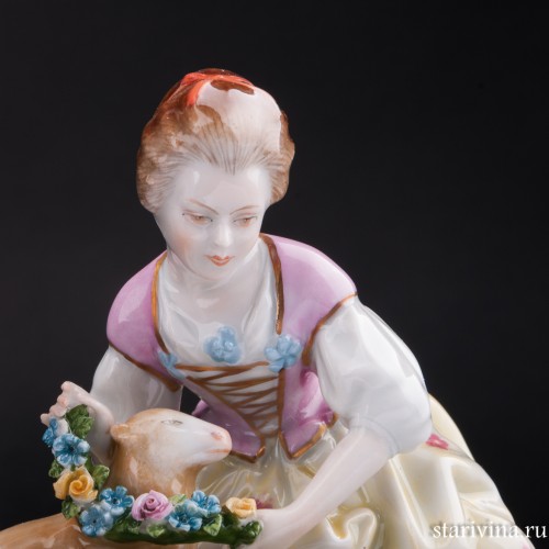 Пара с собачкой и овечкой, Unterweissbach, Германия, 1960 гг