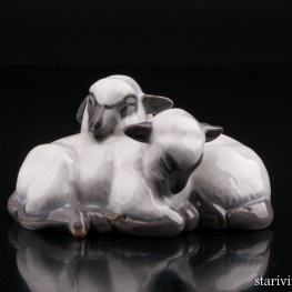 Две овечки, Royal Copenhagen, Дания, 1964 г