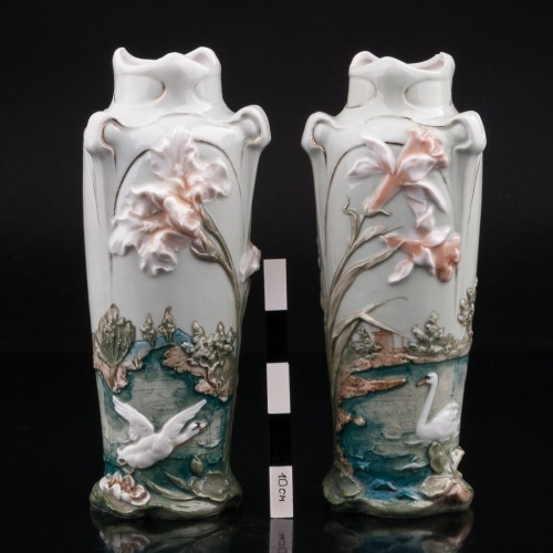 Две вазы в стиле модерн, Karl Ens, Германия, кон. 19 в