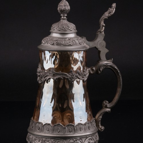 Стеклянная пивная кружка, 1/2 л, Германия, 1880 гг