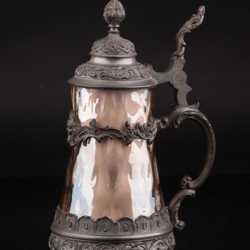 Стеклянная пивная кружка, 1/2 л, Германия, 1880 гг