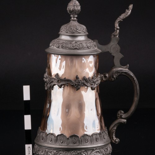 Стеклянная пивная кружка, 1/2 л, Германия, 1880 гг