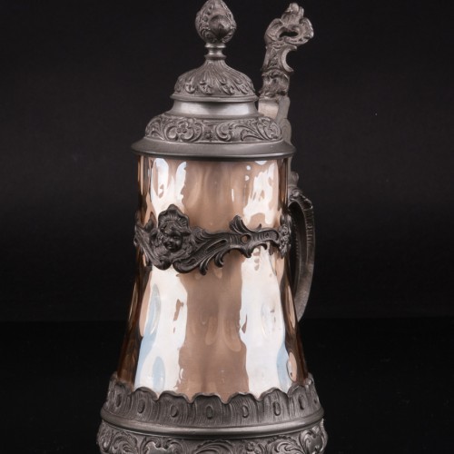 Стеклянная пивная кружка, 1/2 л, Германия, 1880 гг