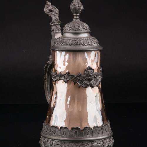 Стеклянная пивная кружка, 1/2 л, Германия, 1880 гг