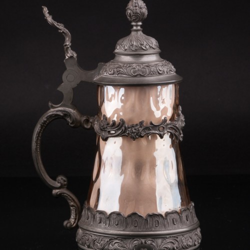 Стеклянная пивная кружка, 1/2 л, Германия, 1880 гг