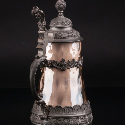 Стеклянная пивная кружка, 1/2 л, Германия, 1880 гг