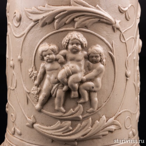 Пивная кружка E.H., 1 л, Villeroy & Boch, Германия, 1900 гг