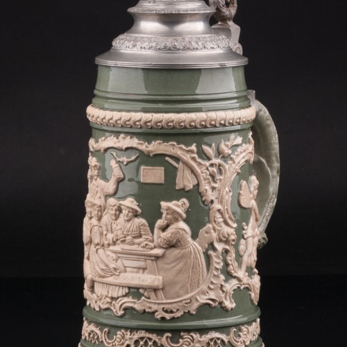 "Садись рядом!", пивная кружка 1 л, Albert Jacob Thewalt, Германия, нач. 20 в