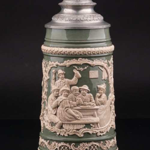 "Садись рядом!", пивная кружка 1 л, Albert Jacob Thewalt, Германия, нач. 20 в