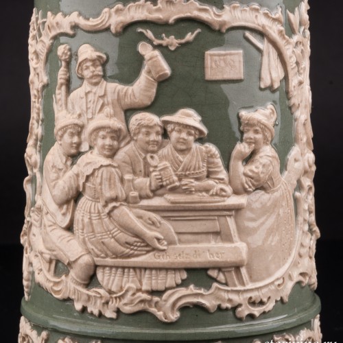 "Садись рядом!", пивная кружка 1 л, Albert Jacob Thewalt, Германия, нач. 20 в