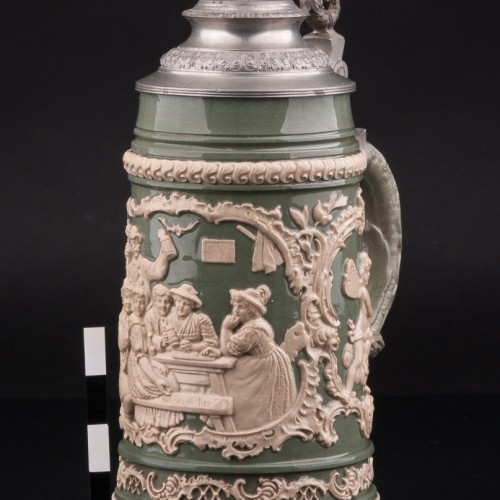 "Садись рядом!", пивная кружка 1 л, Albert Jacob Thewalt, Германия, нач. 20 в