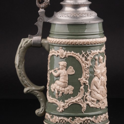 "Садись рядом!", пивная кружка 1 л, Albert Jacob Thewalt, Германия, нач. 20 в