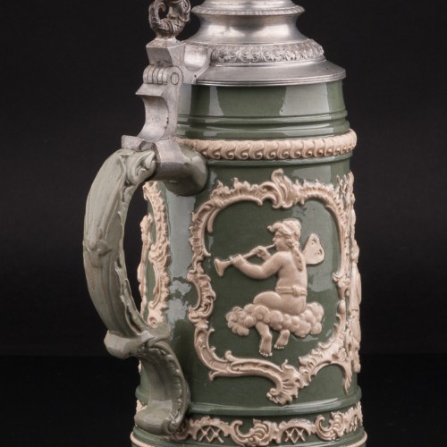 "Садись рядом!", пивная кружка 1 л, Albert Jacob Thewalt, Германия, нач. 20 в