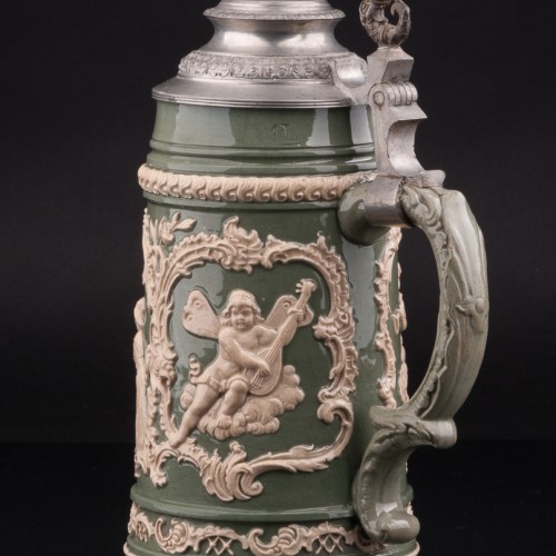 "Садись рядом!", пивная кружка 1 л, Albert Jacob Thewalt, Германия, нач. 20 в