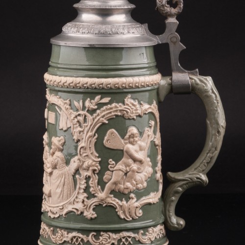 "Садись рядом!", пивная кружка 1 л, Albert Jacob Thewalt, Германия, нач. 20 в