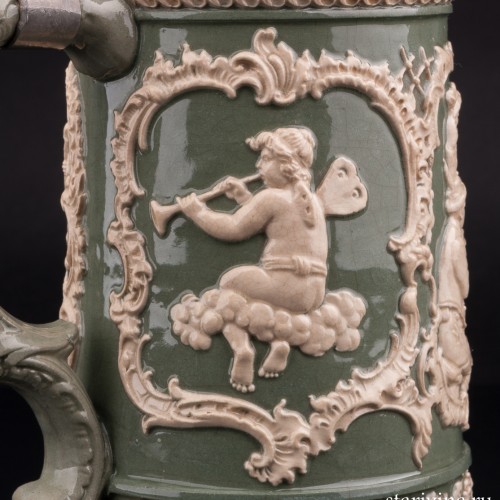 "Садись рядом!", пивная кружка 1 л, Albert Jacob Thewalt, Германия, нач. 20 в