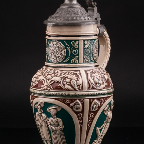 Пивной кувшин Сцены с ландскнехтами, Dumler & Breiden, Германия, 1900 гг