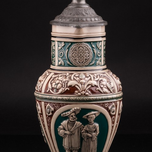 Пивной кувшин Сцены с ландскнехтами, Dumler & Breiden, Германия, 1900 гг