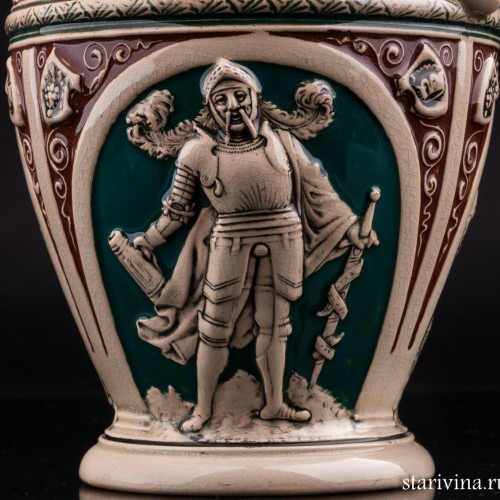 Пивной кувшин Сцены с ландскнехтами, Dumler & Breiden, Германия, 1900 гг