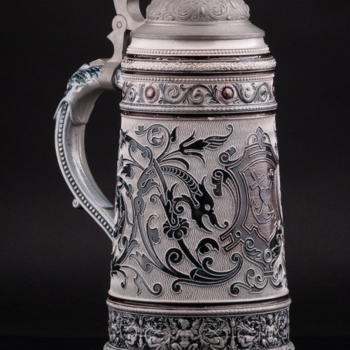 Пивной кувшин Вера, надежда, любовь, 3л, Marzi & Remy, Германия, ок. 1900 гг