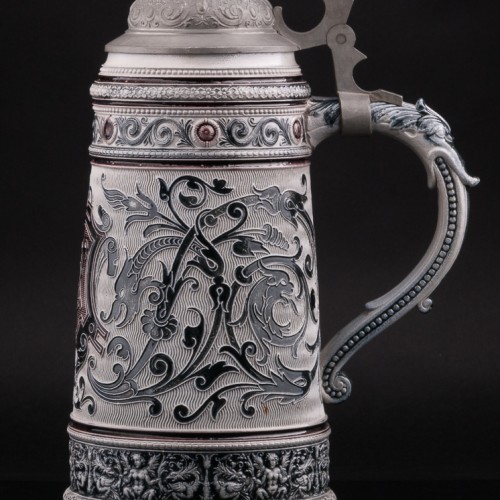 Пивной кувшин Вера, надежда, любовь, 3л, Marzi & Remy, Германия, ок. 1900 гг