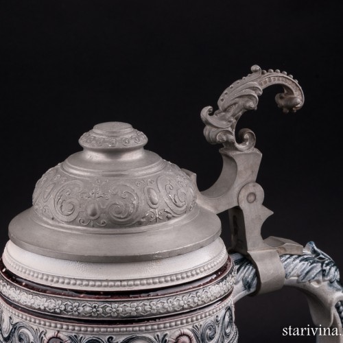 Пивной кувшин Вера, надежда, любовь, 3л, Marzi & Remy, Германия, ок. 1900 гг