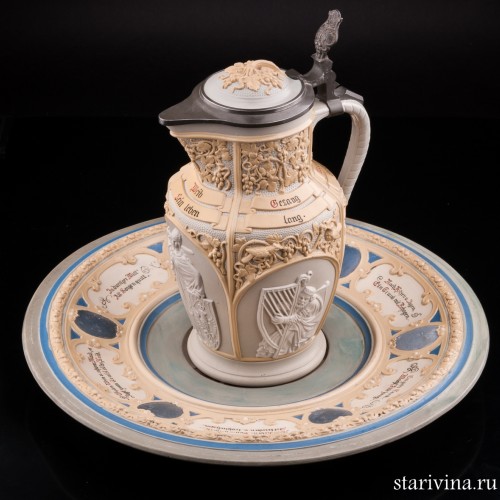 Декоративное фарфоровое блюдо, Villeroy & Boch, Германия, 1899 г