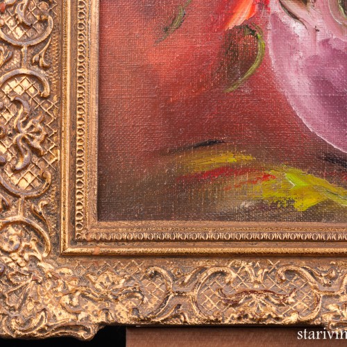 Картина маслом Букет с маками, натюрморт, , сер. 20 в.