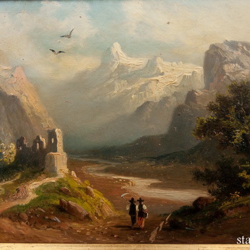 Долина Рейна возле Рагац, пейзаж, 1900 г