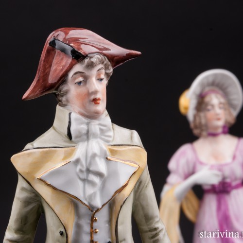 Пара в костюмах 19 века, Sitzendorf, Германия, вт. пол. 20 в