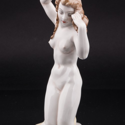 Купальщица, обнаженная девушка, Tirschenreuth, Германия, 1950 гг