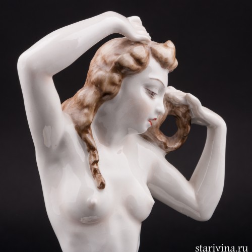 Купальщица, обнаженная девушка, Tirschenreuth, Германия, 1950 гг