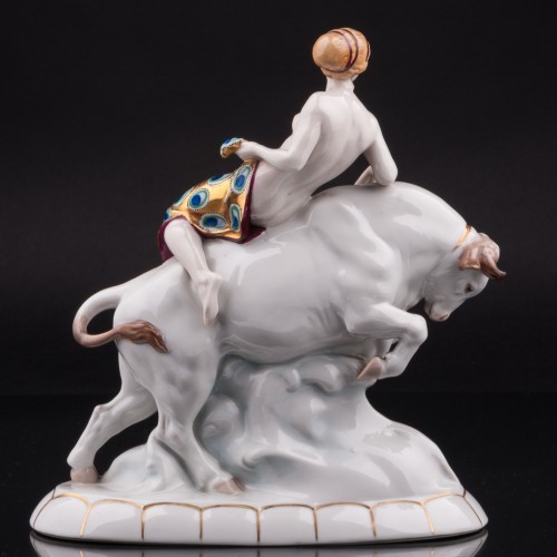 Похищение Европы, обнаженная на быке, Hertwig & Co, Германия, 1920-30 гг