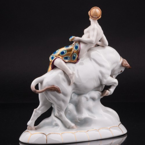 Похищение Европы, обнаженная на быке, Hertwig & Co, Германия, 1920-30 гг