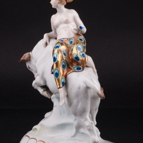 Похищение Европы, обнаженная на быке, Hertwig & Co, Германия, 1920-30 гг