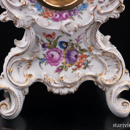 Фарфоровые часы, Dressel, Kister & Co, Германия, 1907-20 гг