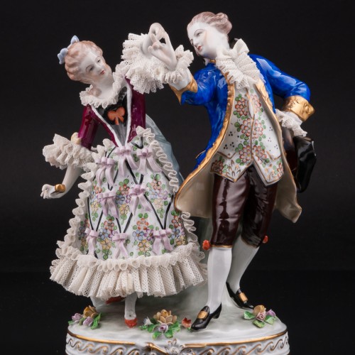 Пара на балу, кружевная, Sitzendorf, Германия, сер. 20 в