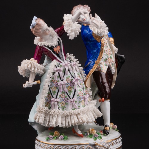 Пара на балу, кружевная, Sitzendorf, Германия, сер. 20 в