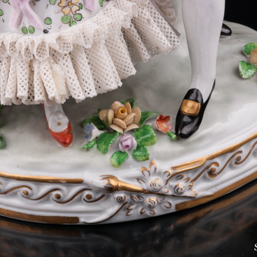 Пара на балу, кружевная, Sitzendorf, Германия, сер. 20 в