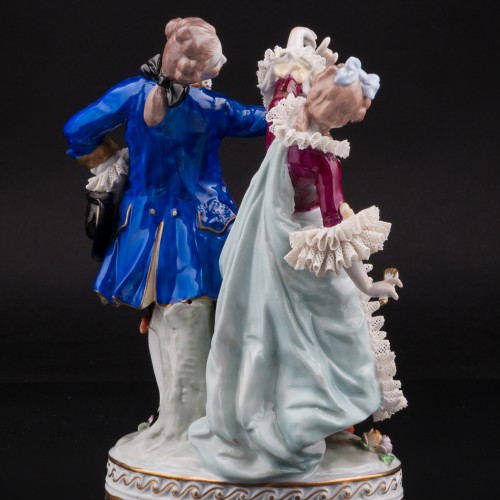 Пара на балу, кружевная, Sitzendorf, Германия, сер. 20 в
