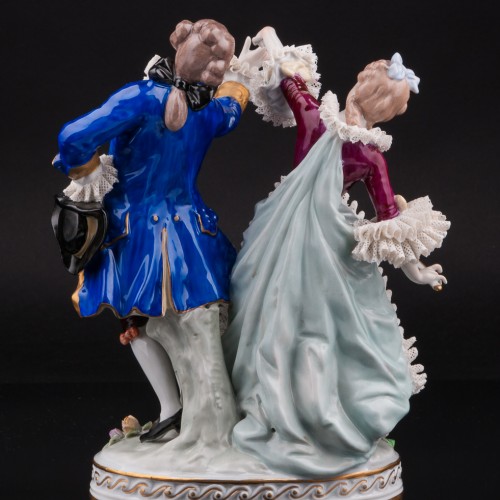 Пара на балу, кружевная, Sitzendorf, Германия, сер. 20 в