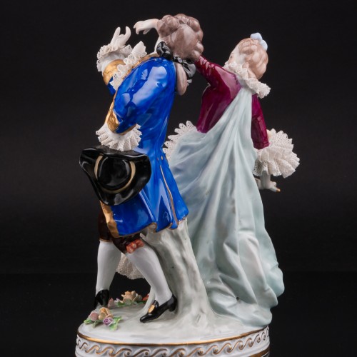 Пара на балу, кружевная, Sitzendorf, Германия, сер. 20 в