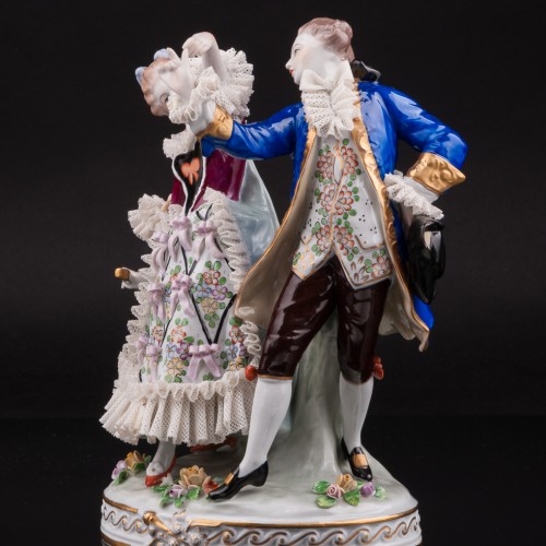 Пара на балу, кружевная, Sitzendorf, Германия, сер. 20 в