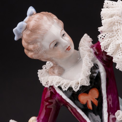 Пара на балу, кружевная, Sitzendorf, Германия, сер. 20 в