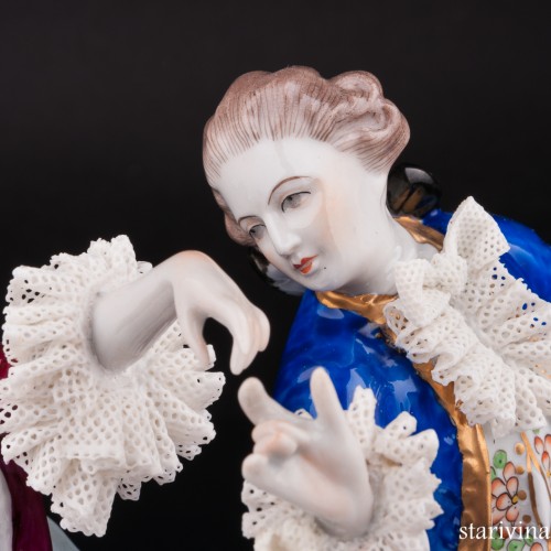 Пара на балу, кружевная, Sitzendorf, Германия, сер. 20 в