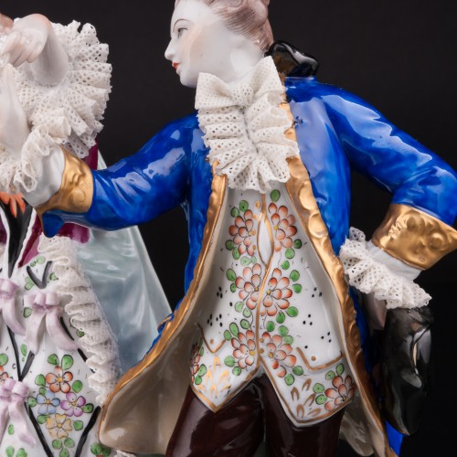 Пара на балу, кружевная, Sitzendorf, Германия, сер. 20 в