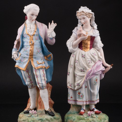 Кавалер и крестьянка, пара, Франция, кон. 19 в