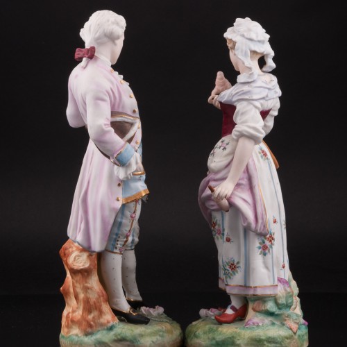 Кавалер и крестьянка, пара, Франция, кон. 19 в